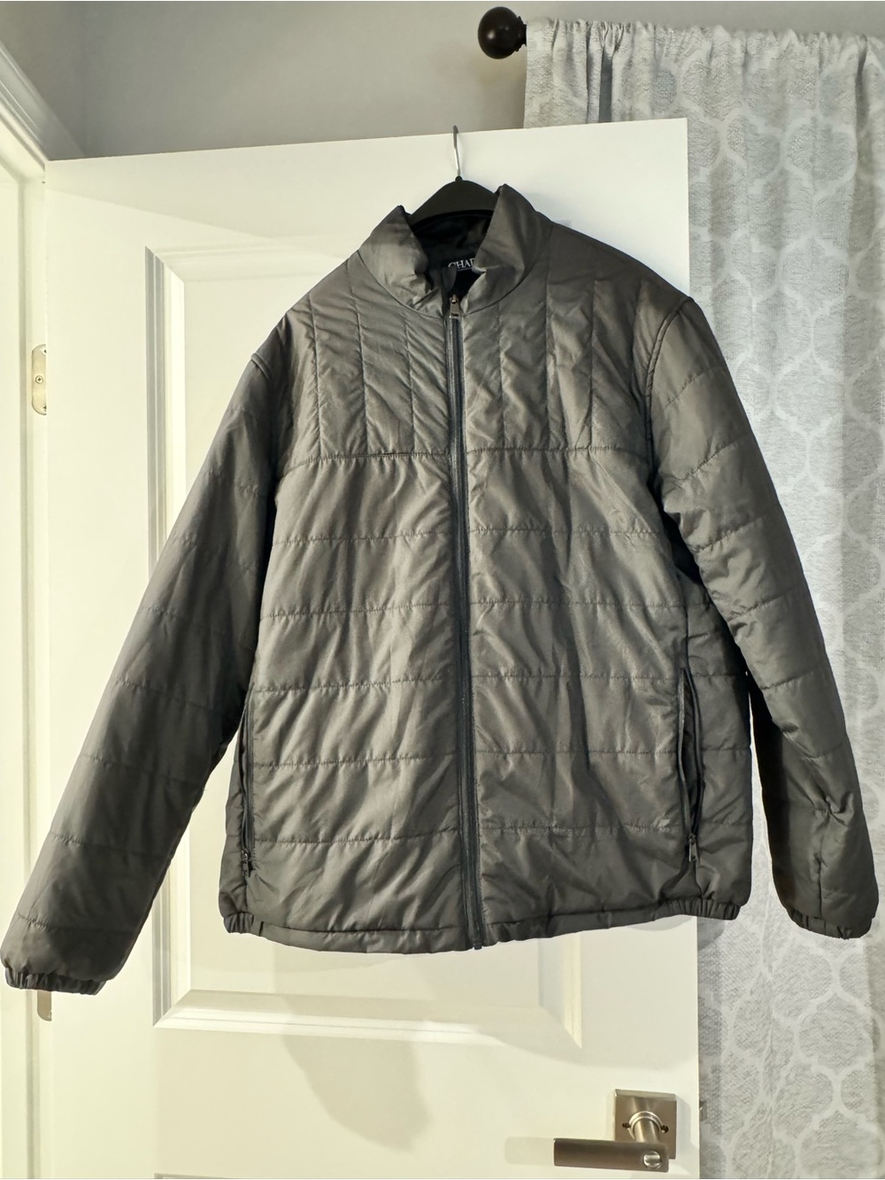 Chaps Men's Quilted Puffer Jacket - Gray